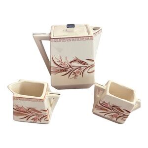 Vintage Art Deco made in Japan Tea Set Harvest pattern